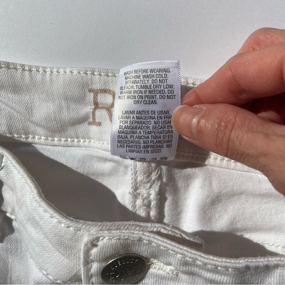 ROEBUCK & CO. 1893 White Denim Jegging Crop Jeans Stretch 5 Pocket Size 12 - Picture 7 of 13